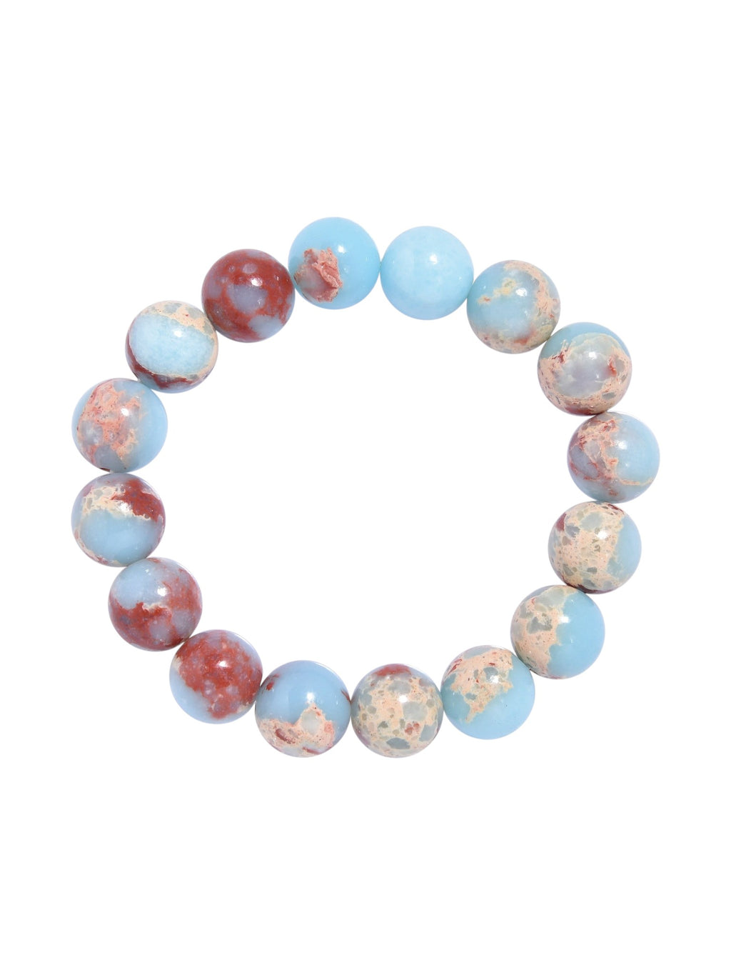 Composed ShouShan Stone Stretch Bracelet B1985-12MM