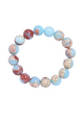 Composed ShouShan Stone Stretch Bracelet B1985-12MM