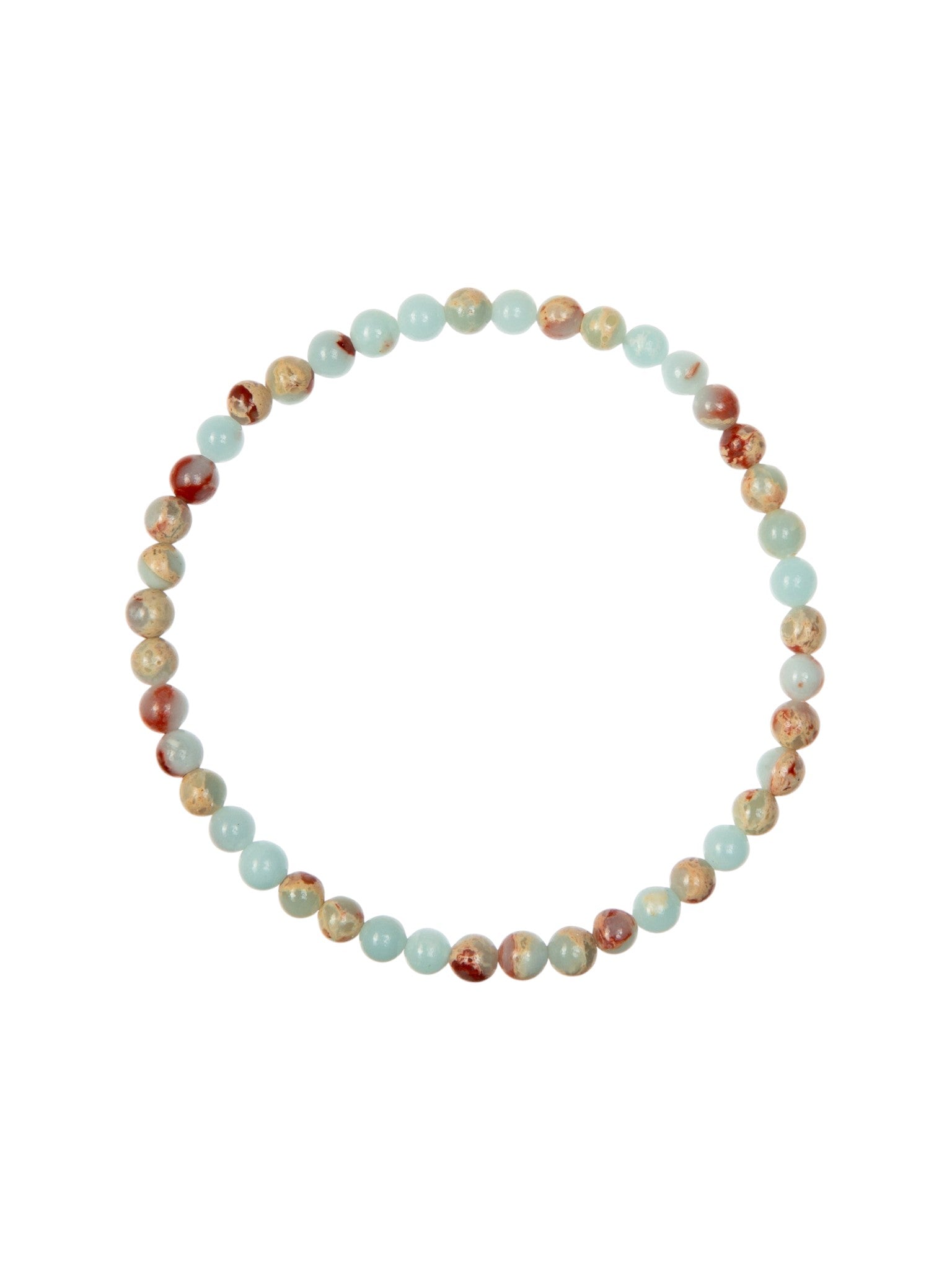 Composed ShouShan Stone Stretch Bracelet B1985-12MM