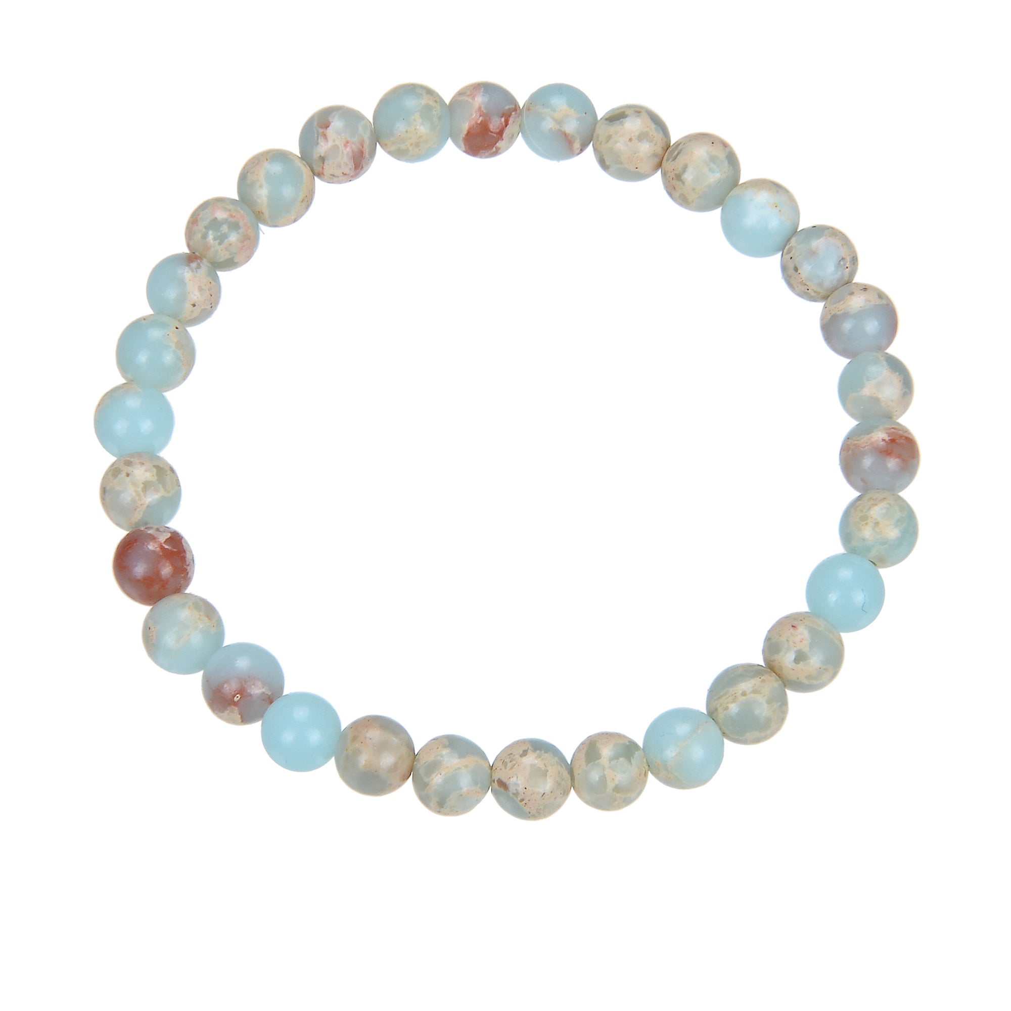Composed ShouShan Stone Stretch Bracelet B1985-12MM