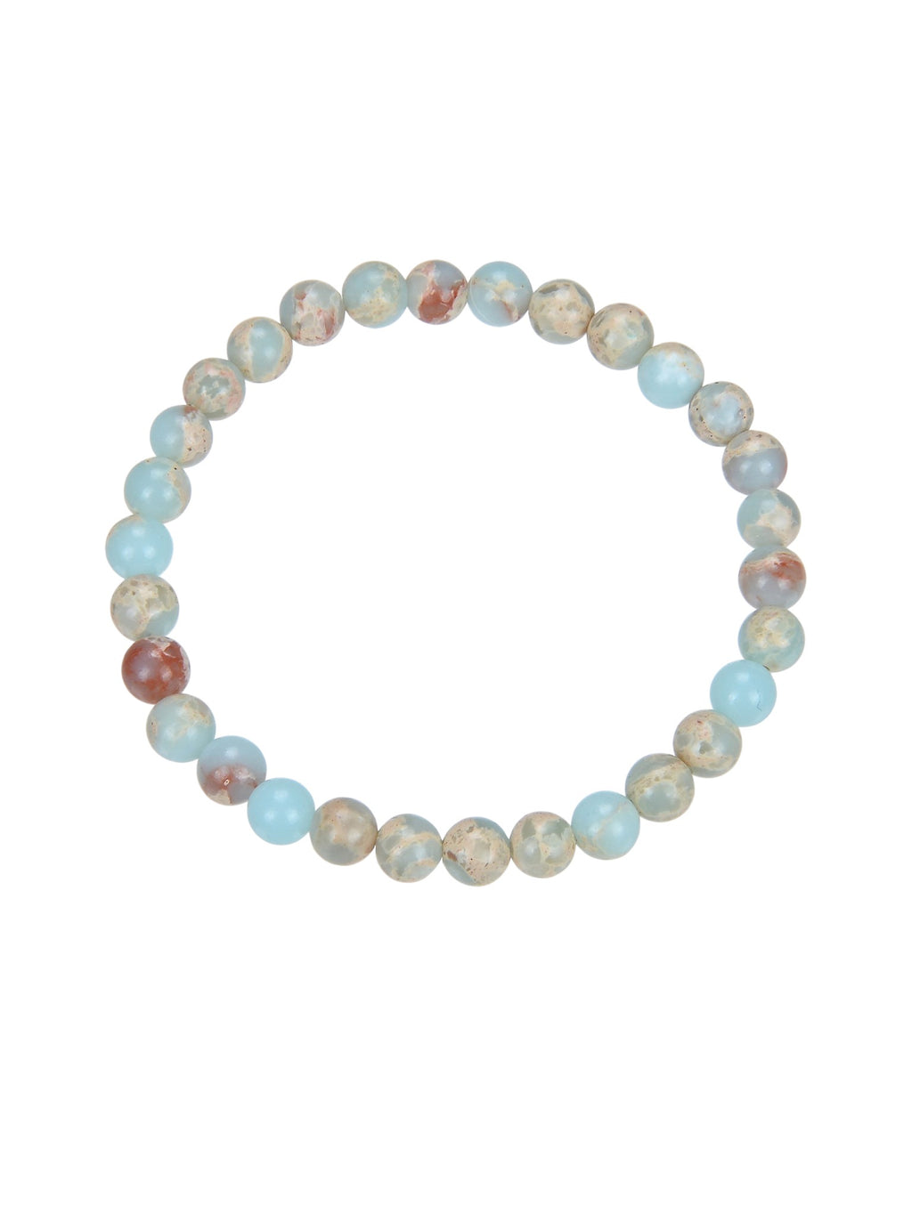Composed ShouShan Stone Stretch Bracelet B1985-12MM