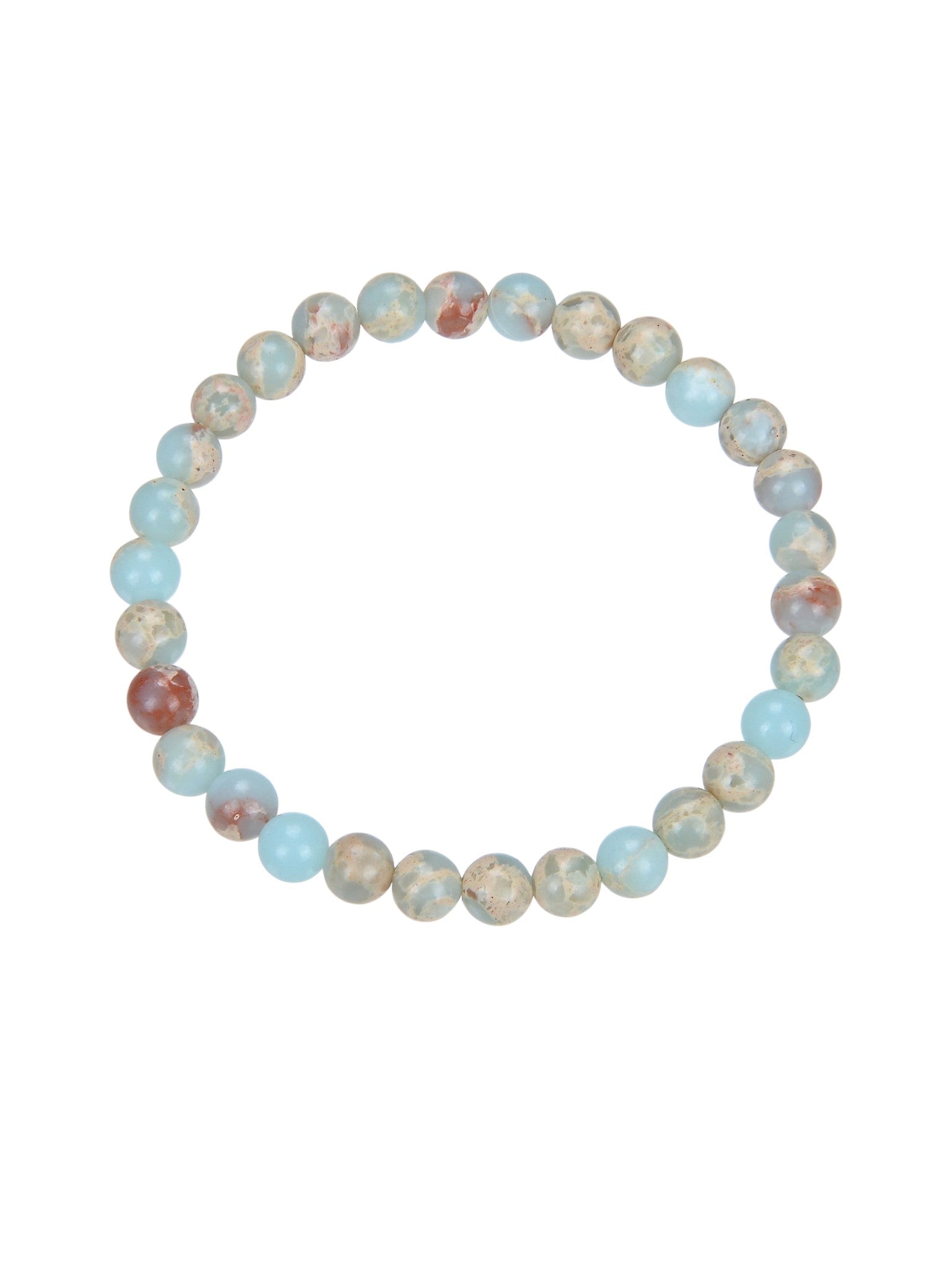 Composed ShouShan Stone Stretch Bracelet B1985-12MM