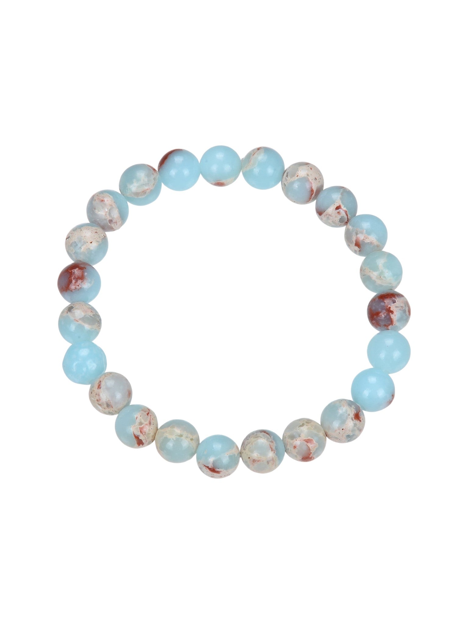 Composed ShouShan Stone Stretch Bracelet B1985-12MM