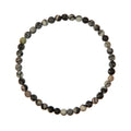 Black Network Stone Stretch Bracelet B1986-4MM