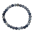 Black Network Stone Stretch Bracelet B1986-6MM