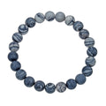 Black Network Stone Stretch Bracelet B1986-8MM
