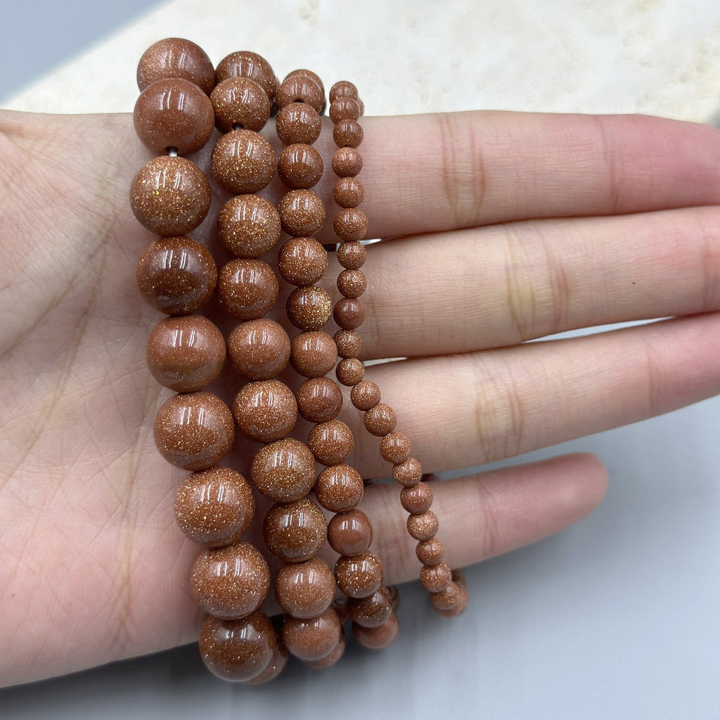 Red Gold Sandstone Bracelet B1988-12MM