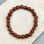 Red Gold Sandstone Bracelet B1988-12MM