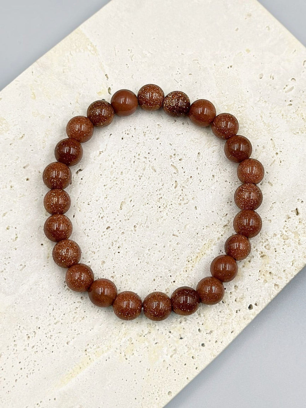 Red Gold Sandstone Bracelet B1988-8MM