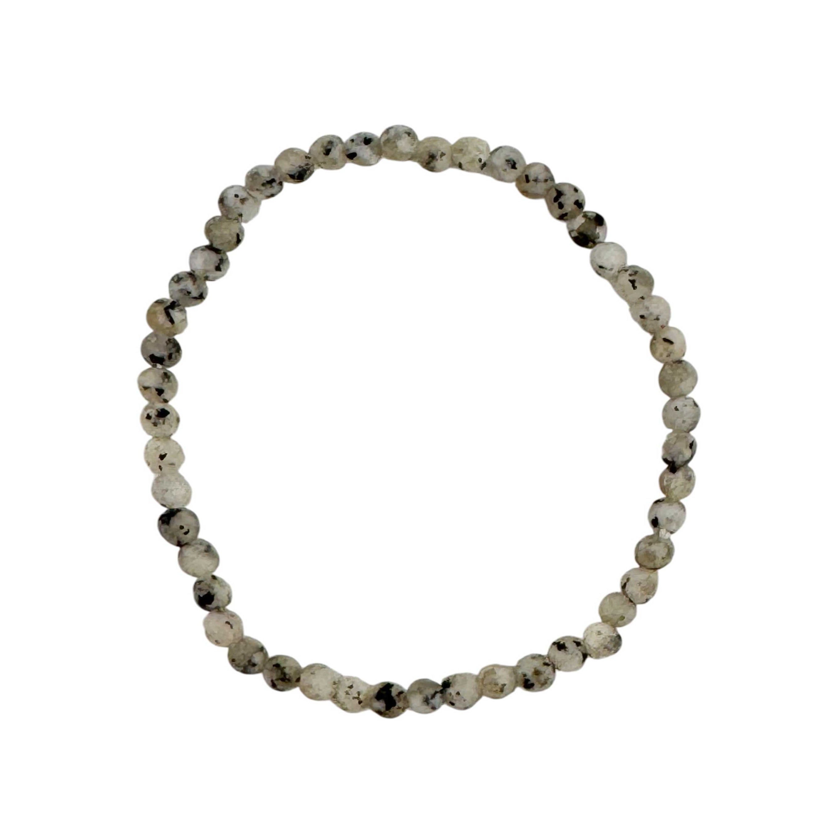 Black Sesame Jasper Stretch Bracelets B1989-4MM