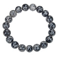 Black Sesame Jasper Stretch Bracelets B1989-10MM