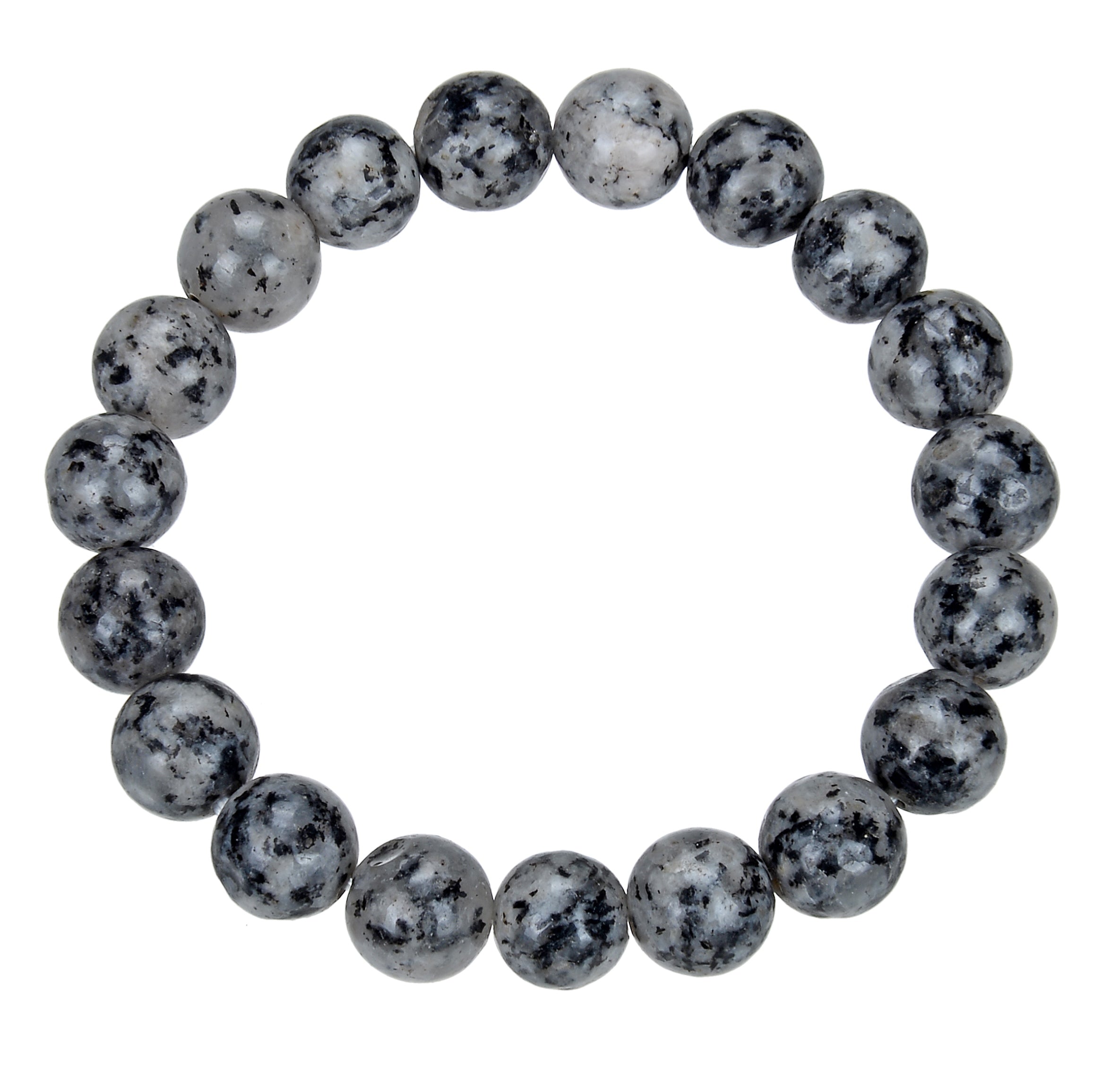 Black Sesame Jasper Stretch Bracelets B1989-10MM