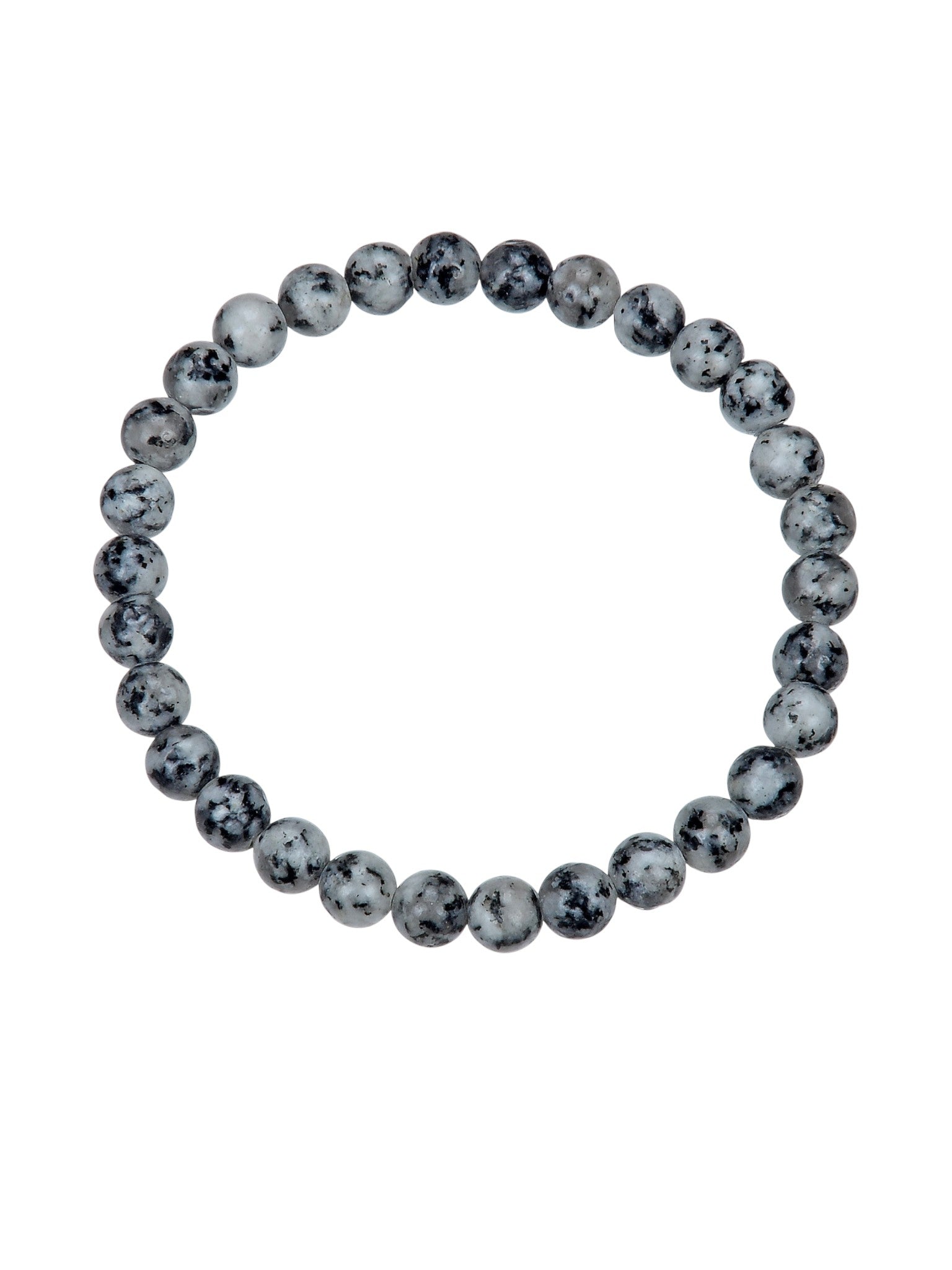 Black Sesame Jasper Stretch Bracelets B1989-6MM