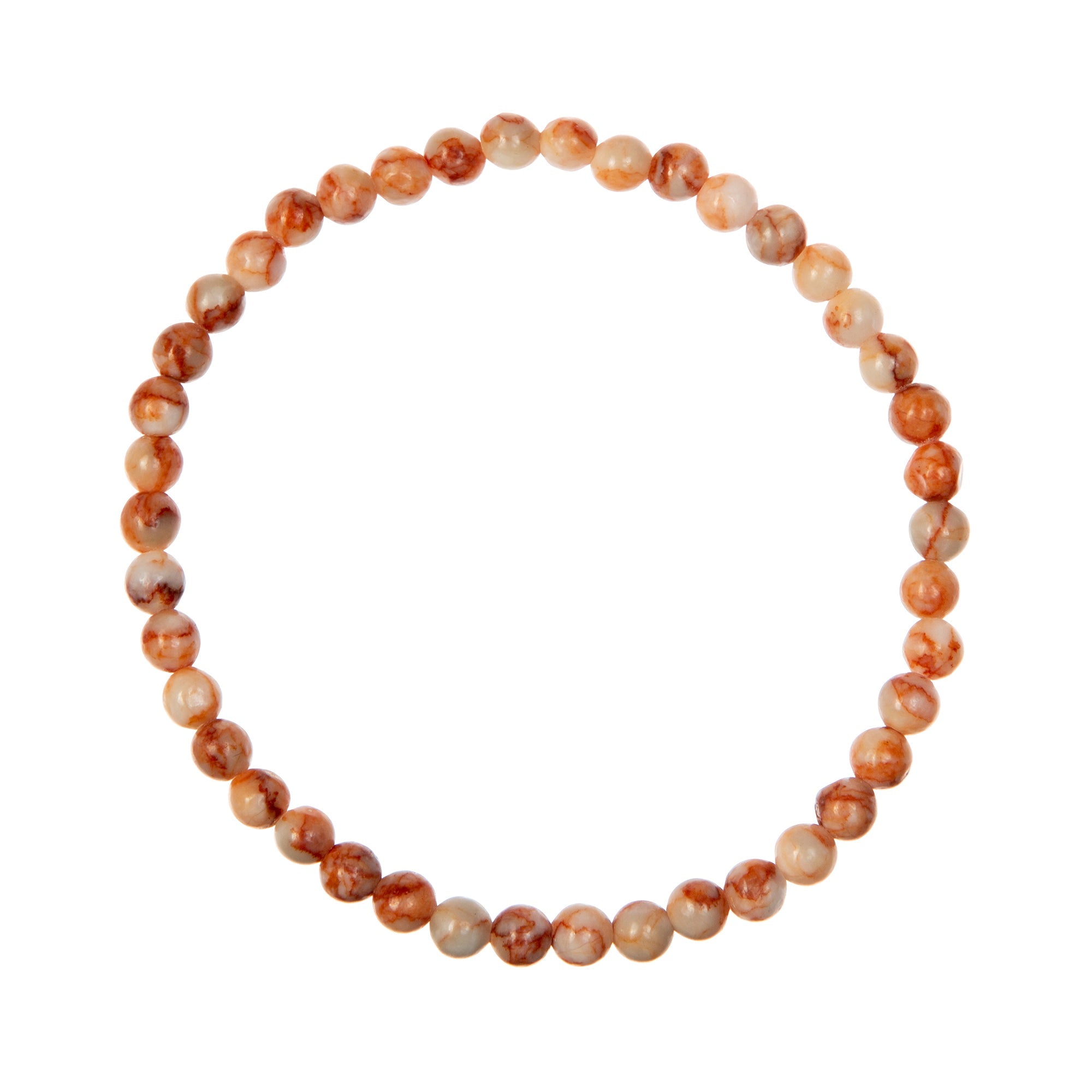 Red Network Stone Stretch Bracelet B1991-4MM