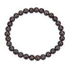 Red Snowflake Stone Stretch Bracelet B1992-6MM