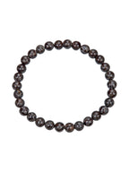 Red Snowflake Stone Stretch Bracelet B1992-6MM