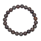 Red Snowflake Stone Stretch Bracelet B1992-6MM