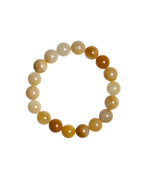 Golden Jade Stone Stretch Bracelet B1993-10MM