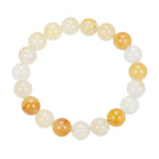 Golden Jade Stone Stretch Bracelet B1993-6MM