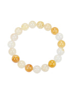 Golden Jade Stone Stretch Bracelet B1993-6MM