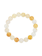 Golden Jade Stone Stretch Bracelet B1993-4MM