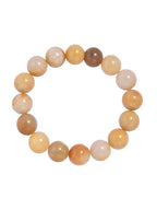 Golden Jade Stone Stretch Bracelet B1993-6MM