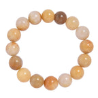 Golden Jade Stone Stretch Bracelet B1993-10MM
