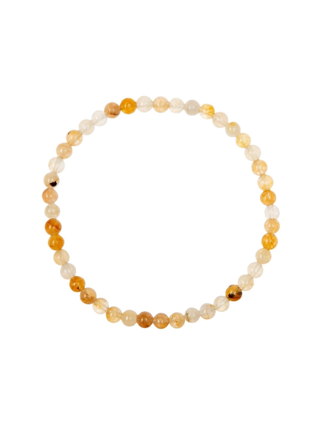 Golden Jade Stone Stretch Bracelet B1993-10MM