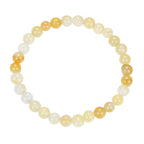 Golden Jade Stone Stretch Bracelet B1993-4MM