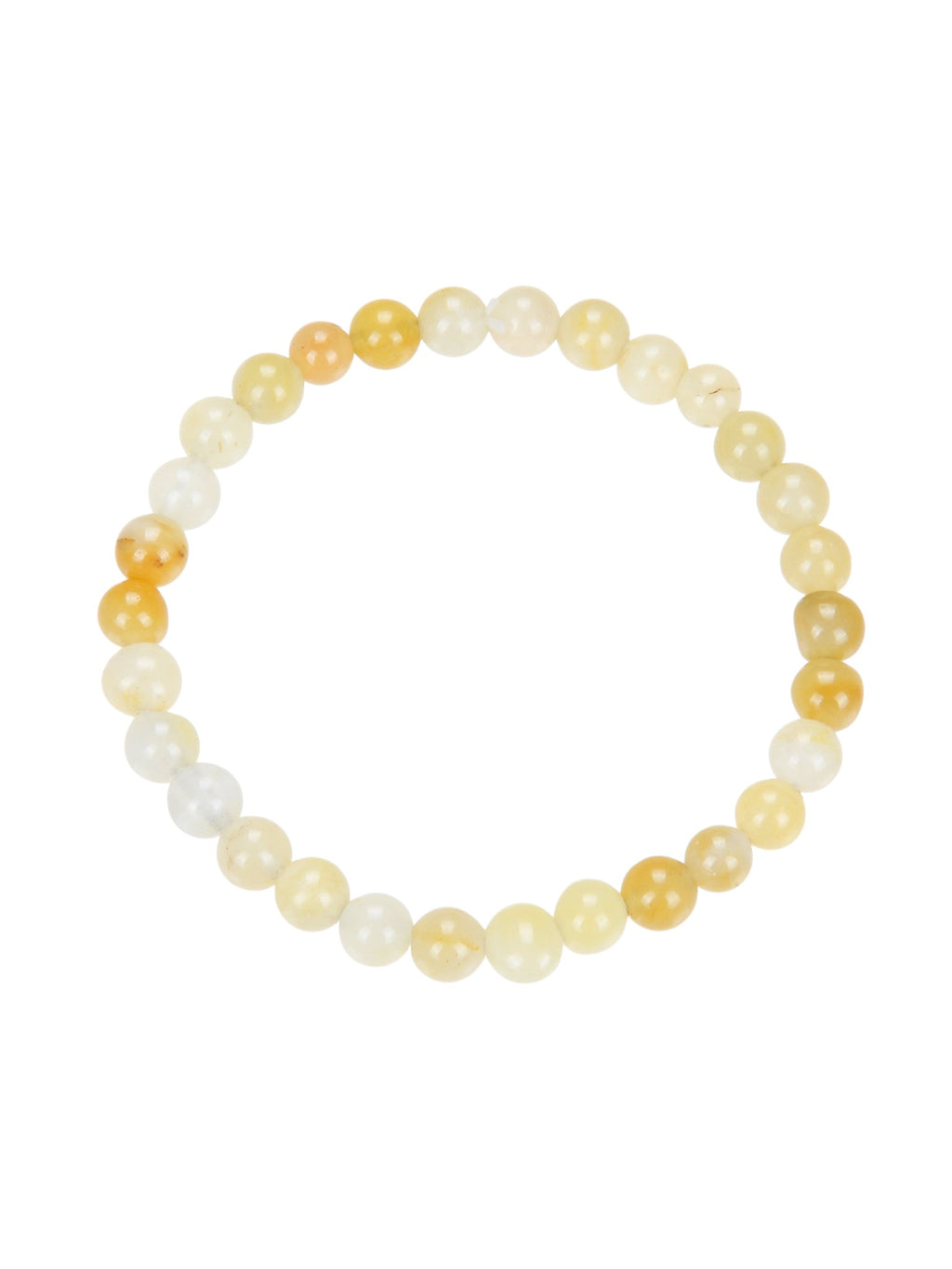 Golden Jade Stone Stretch Bracelet B1993-4MM
