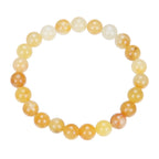 Golden Jade Stone Stretch Bracelet B1993-4MM