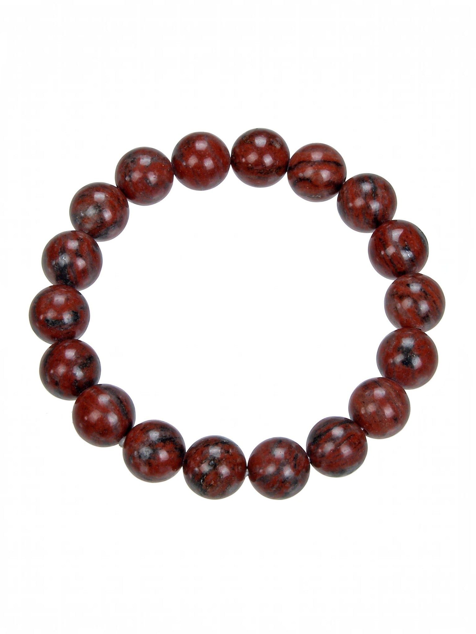 Red Sesame Jasper Stretch Bracelets B1994-10MM