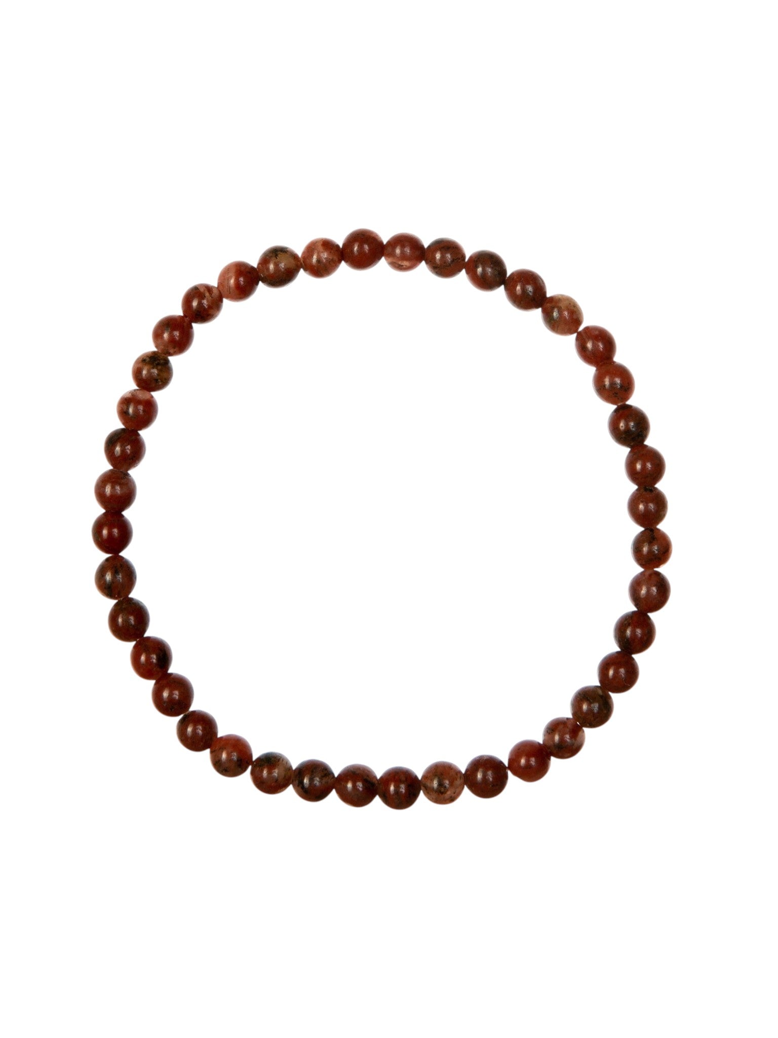 Red Sesame Jasper Stretch Bracelets B1994-4MM