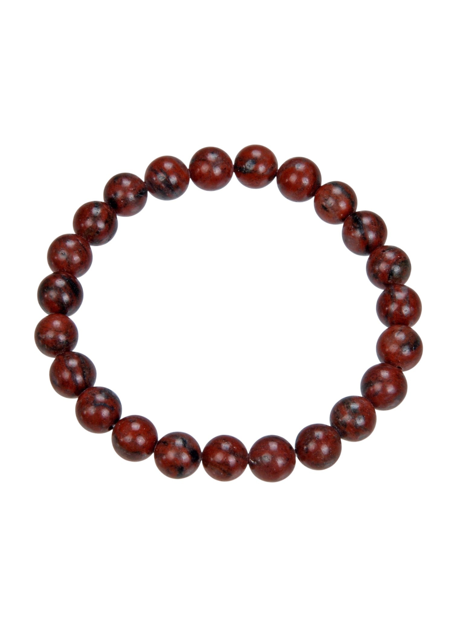 Red Sesame Jasper Stretch Bracelets B1994-8MM