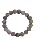 Black Grassy Jasper Stretch Bracelet B1995-10MM