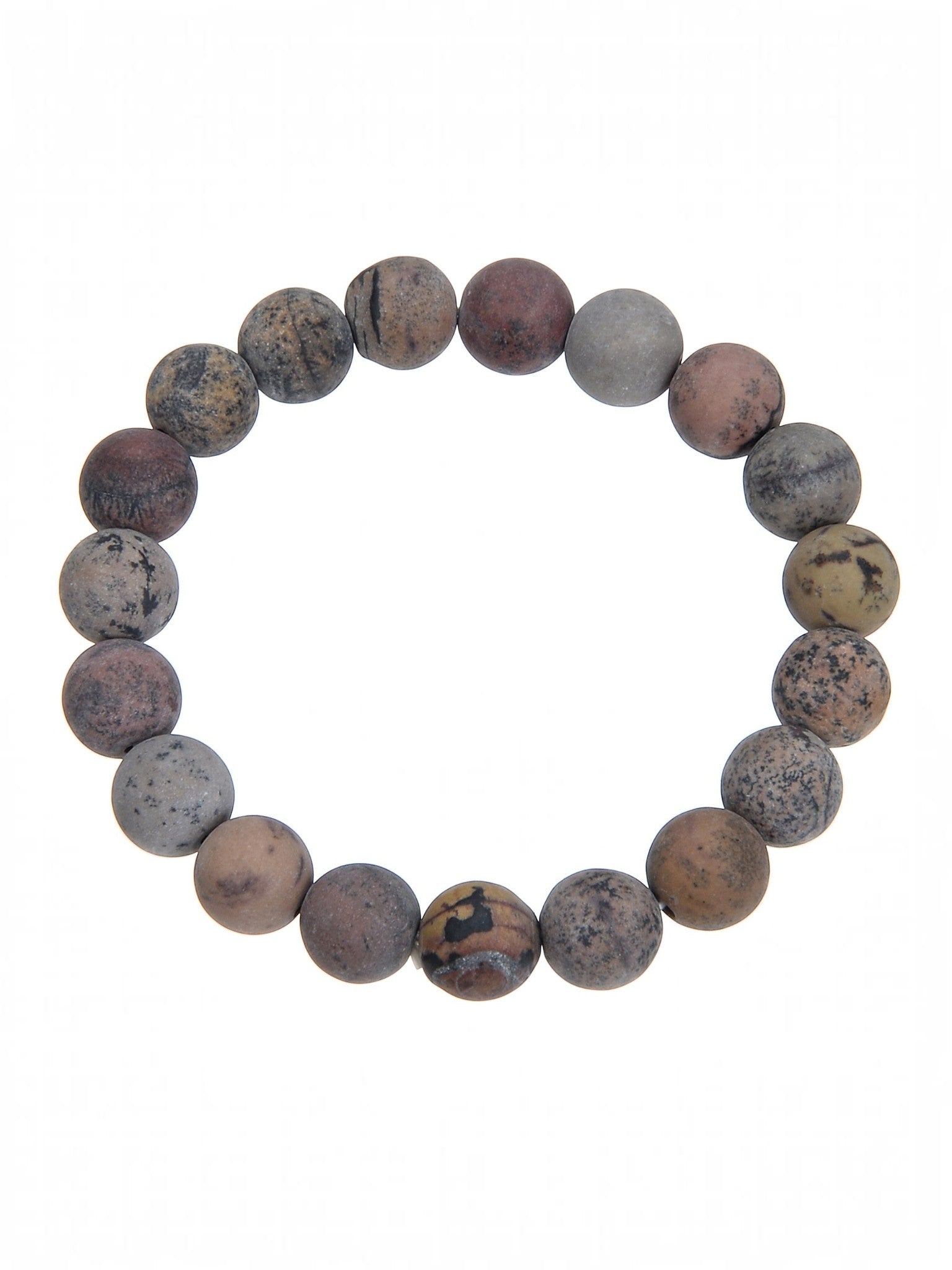 Black Grassy Jasper Stretch Bracelet B1995-10MM