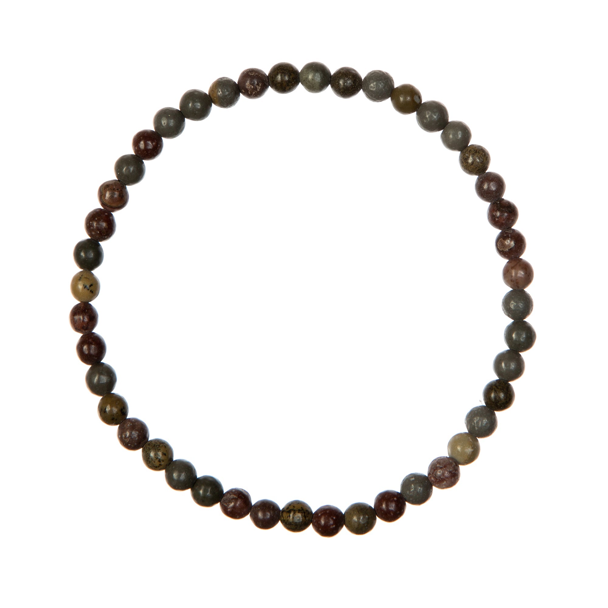Black Grassy Jasper Stretch Bracelet B1995-4MM