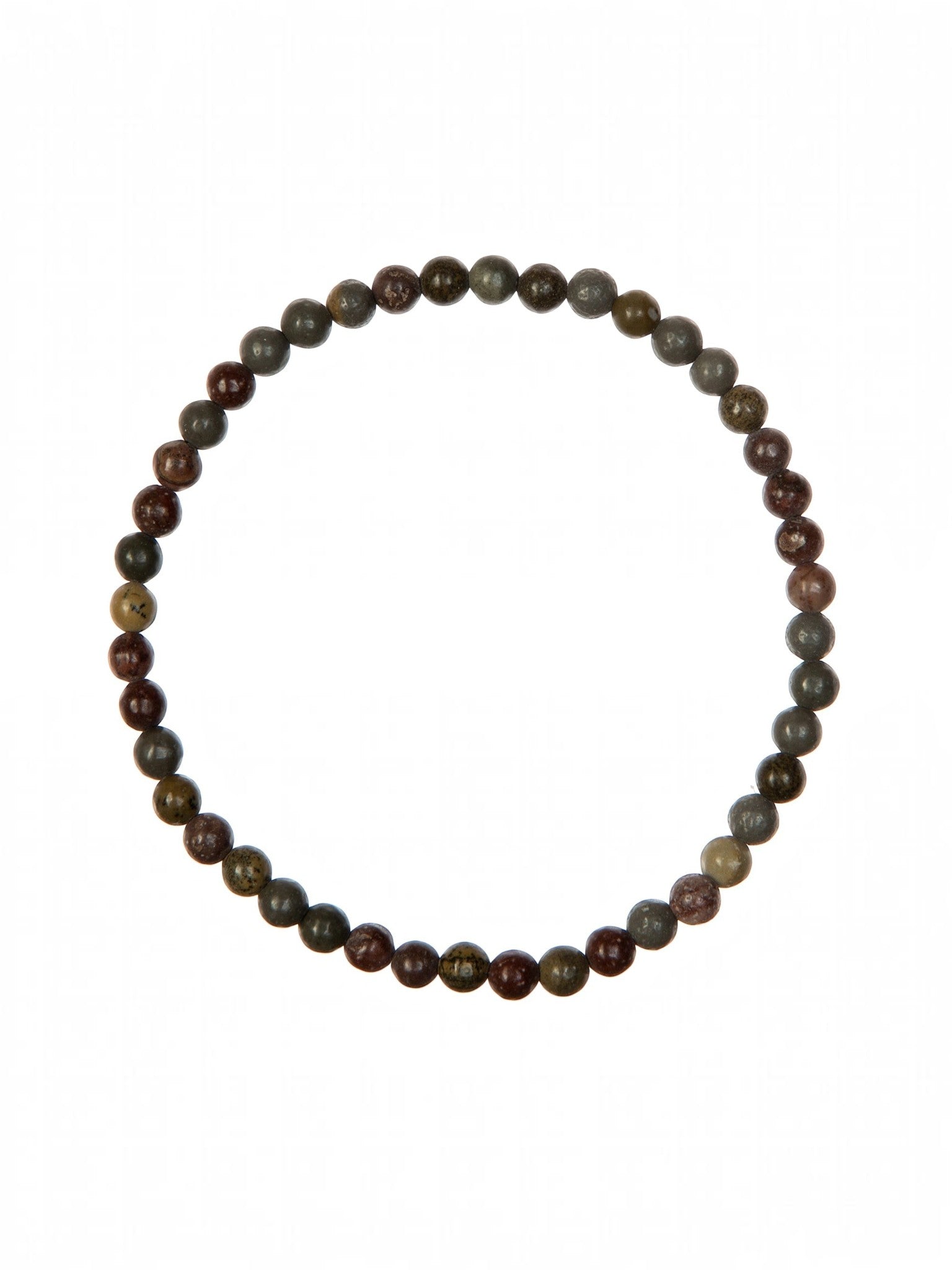 Black Grassy Jasper Stretch Bracelet B1995-4MM