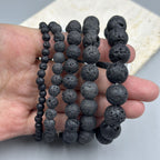 Lava Stone Stretch Bracelet B1996-6MM