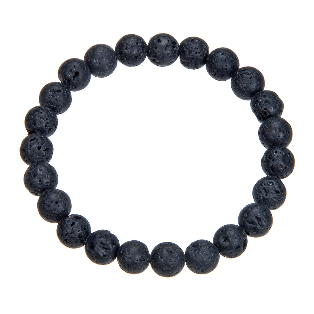 Lava Stone Stretch Bracelet B1996-12MM