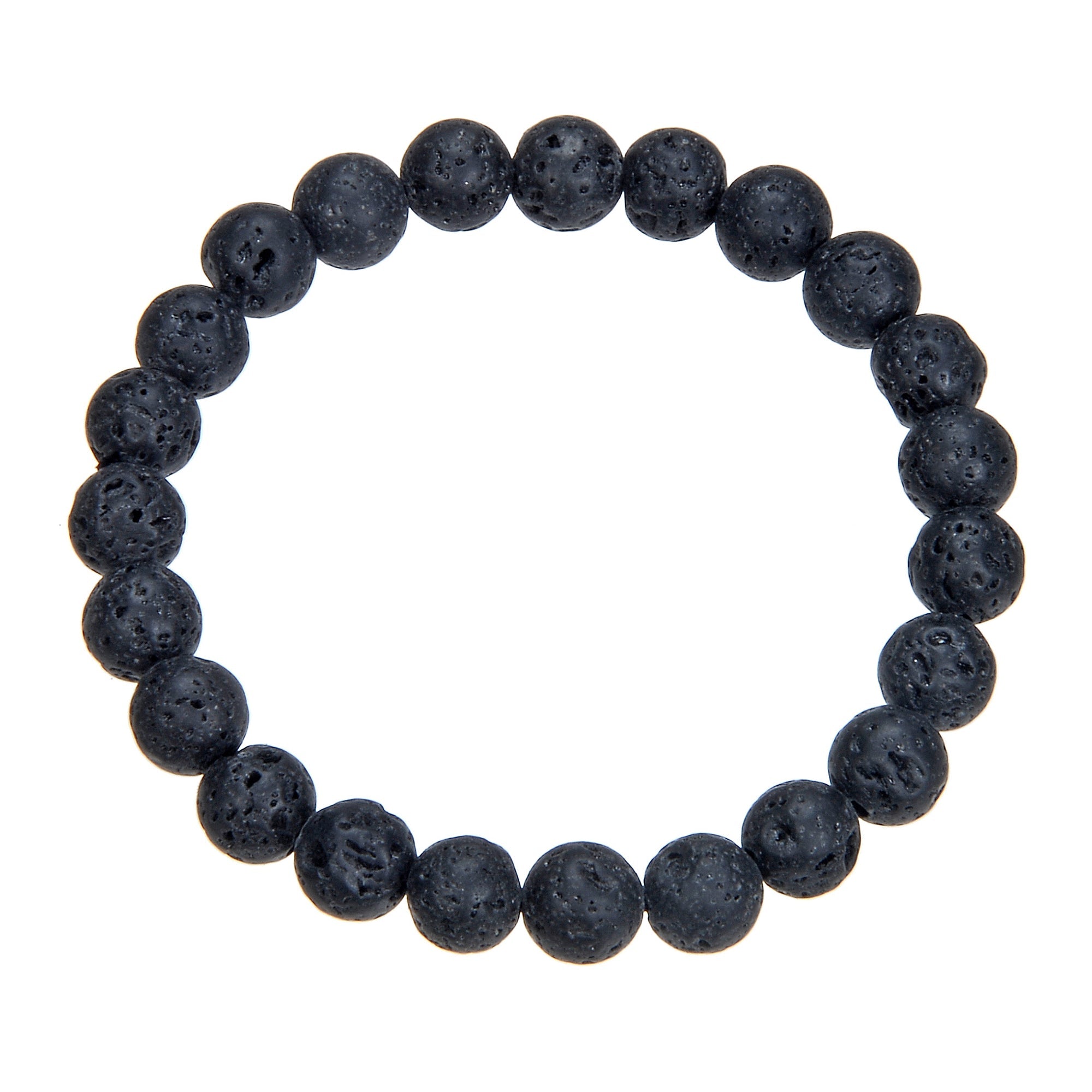 Lava Stone Stretch Bracelet B1996-12MM