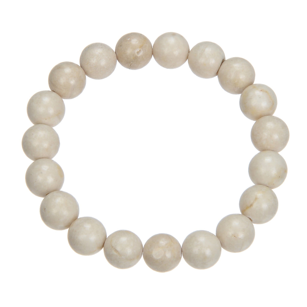 Fossil Stone Stretch Bracelet B1997-12MM