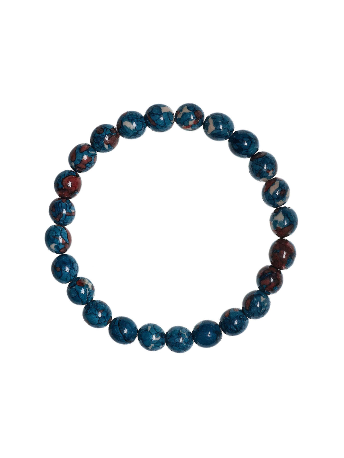 Composition Stone Stretch Bracelet B2039-Blue