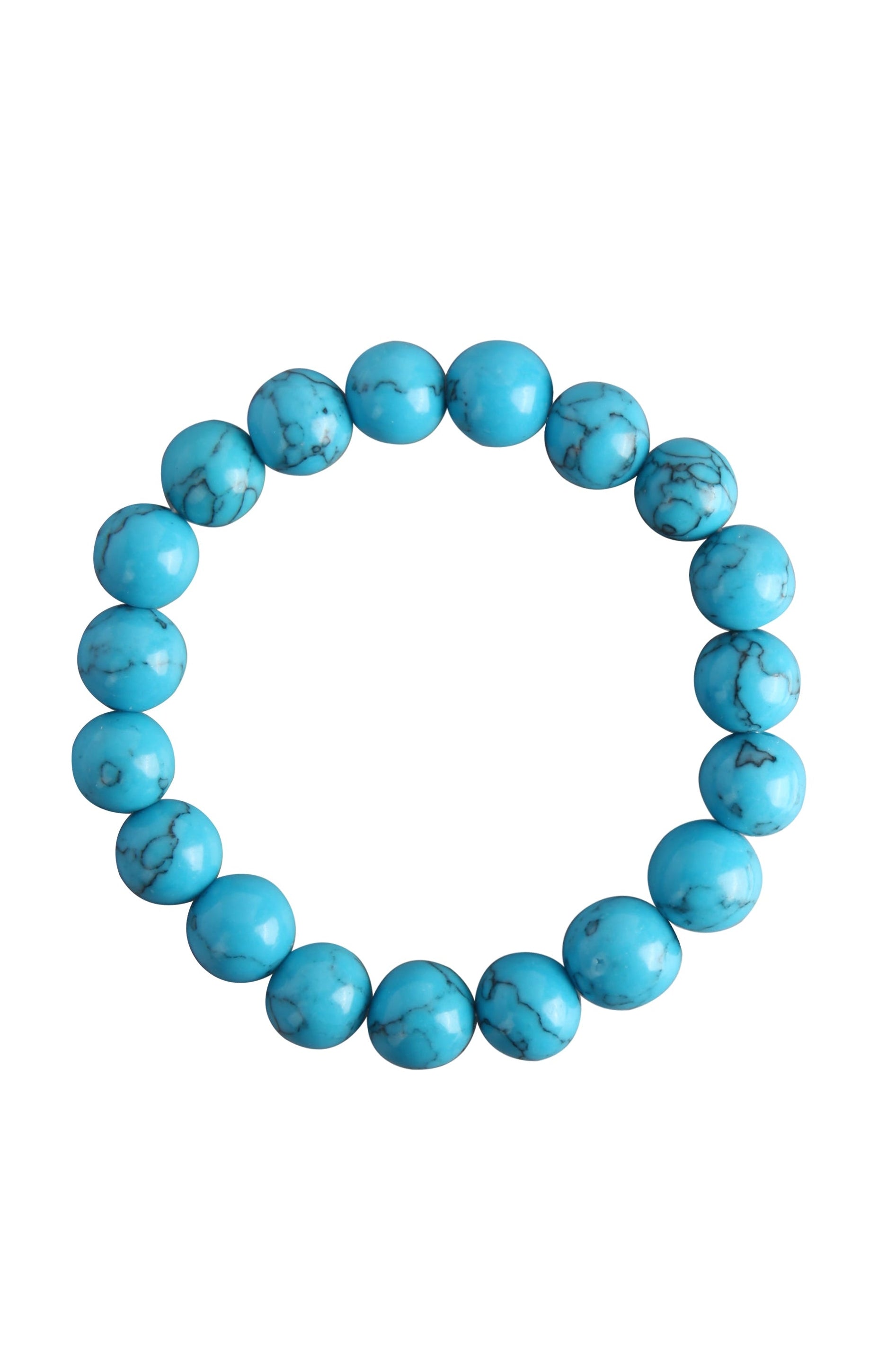 Composed Turquoise Howlite Stretch Bracelet B2049-10MM