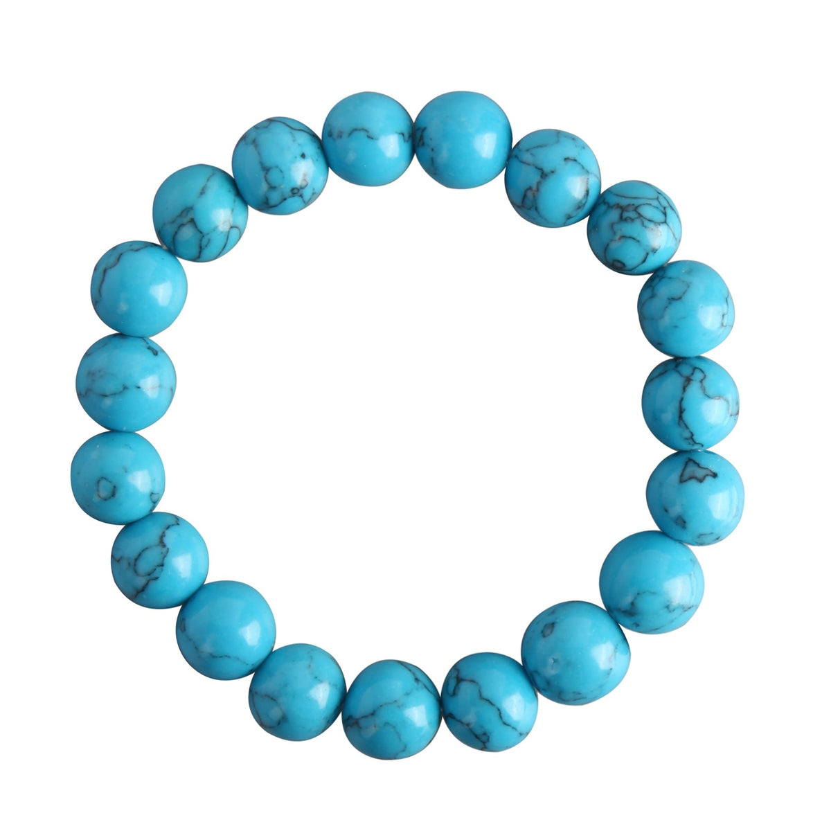 Composed Turquoise Howlite Stretch Bracelet B2049-12MM