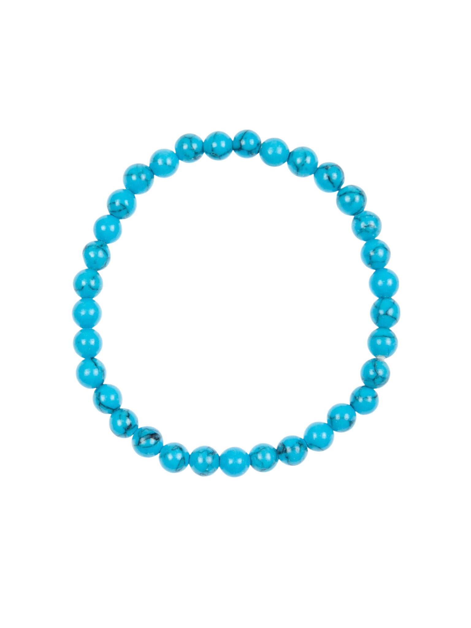 Composed Turquoise Howlite Stretch Bracelet B2049-6MM