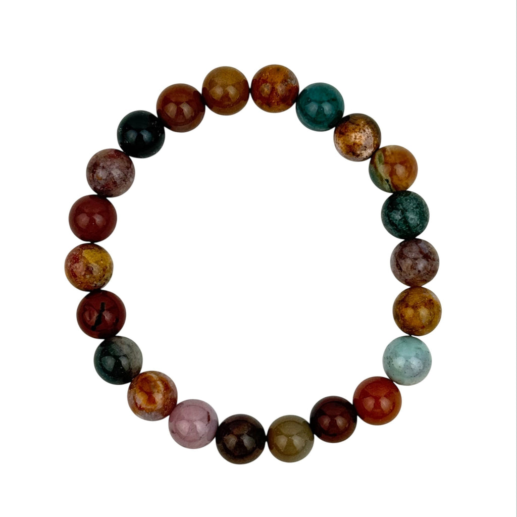 Brown Agate Matte Stretch Stone Bracelet B2053-8MM