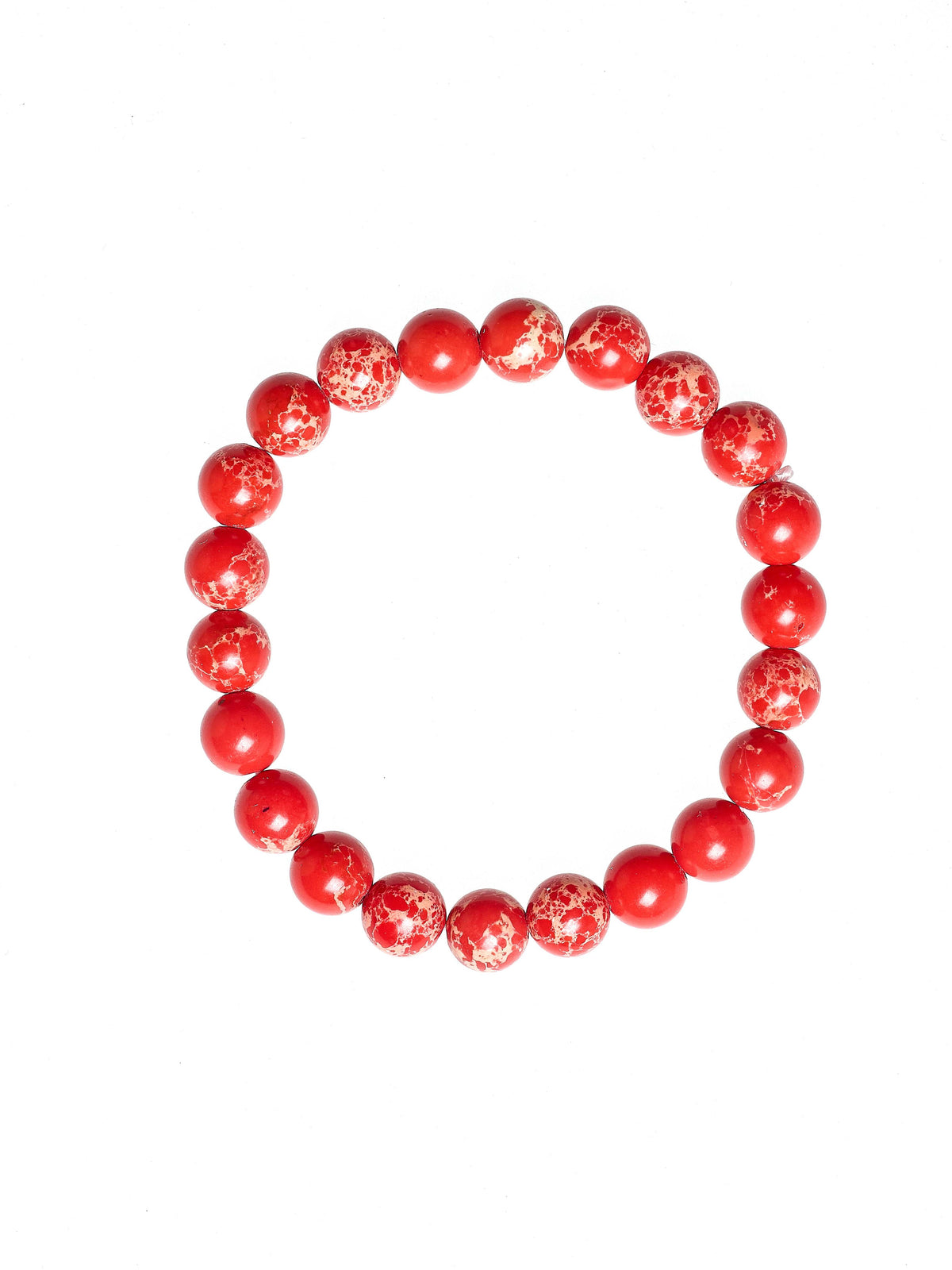 Composed Red Emperor Stretch Bracelet B2057-8MM
