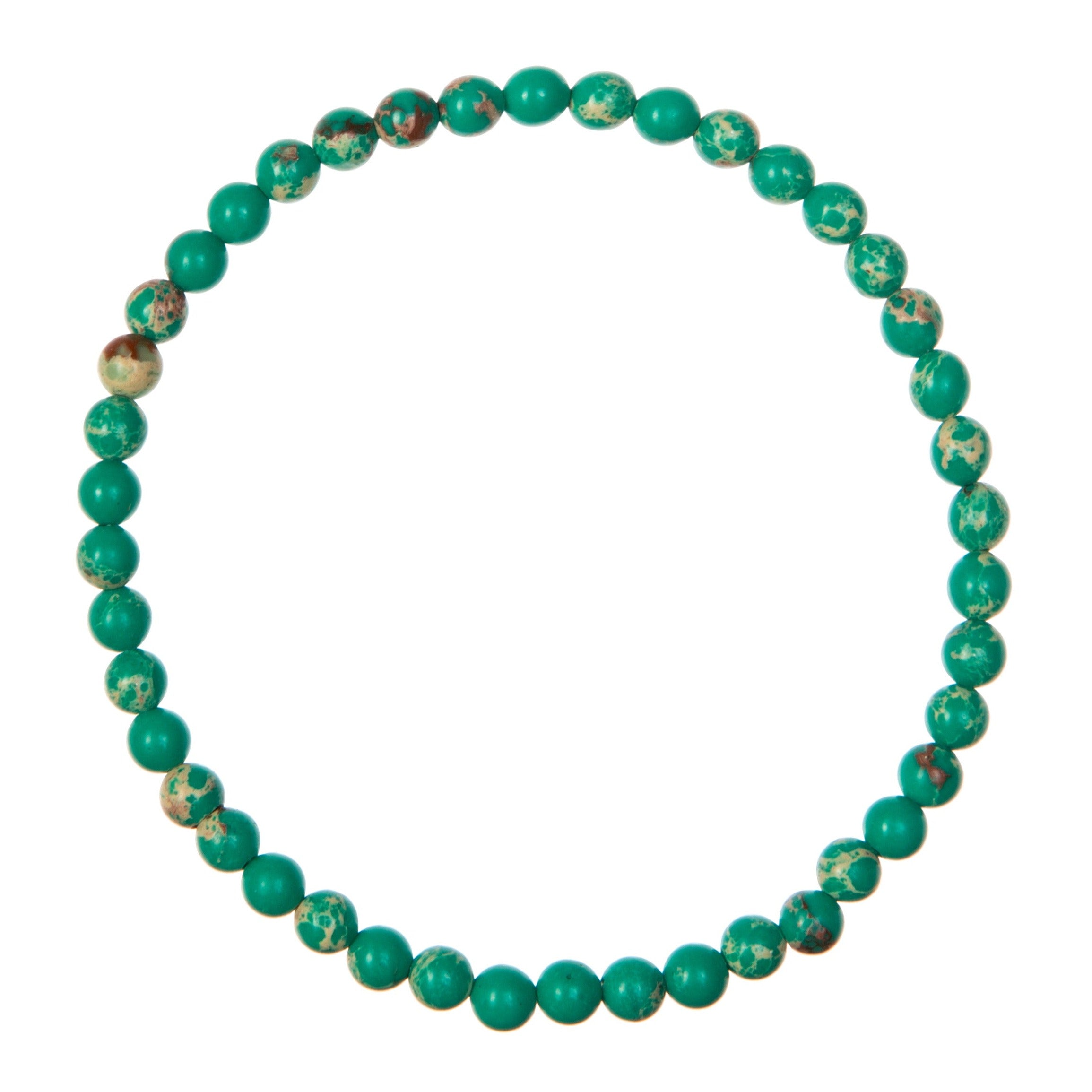Composed Green Emperor Stretch Bracelet B2057-4MM