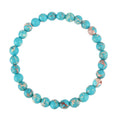 Composed Blue Emperor Stretch Bracelet B2057-6MM